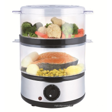 Food Steamer, Fast Simultaneous Cooking, Stackable Baskets for Vegetables or Meats, Rice/Grains Tray, Auto Shutoff